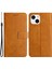 Iphone 15 Için Pu Deri Kapak Plus Scratch-Paspect Cüzdan Stand Baskılı Telefon Kılıfı Sarı (Yurt Dışından) 1