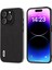Iphone 15 Pro Max Anti-Slip Litchi Doku Doku Kılıf Cowhide Deri+Pc+Tpu Telefon Kapak Black (Yurt Dışından) 1