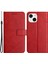 Iphone 15 Için Pu Deri Kapağı Artı Çizik Geçirmez Cüzdan Standı Baskılı Telefon Kasa-Kırmızı (Yurt Dışından) 1