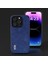 Iphone 15 Pro Dokulu Pu Deri Kaplamalı Pc+Tpu Şok Emici Kabuk Telefon Kasası Mavisi (Yurt Dışından) 4