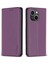 Iphone 15 Için Pu Deri Kapağı Plus Kart Tutucu Stand-Dark Mor İle Telefon Kılıfı (Yurt Dışından) 1