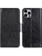 Iphone 15 Proflu Deri Deri Telefon Kılıfı Nappa Dokusu Stand Cüzdan Black İle Şok Geçirmez Kapak (Yurt Dışından) 1