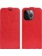 İphone 15 Pro Max Telefon Kılıfı Için Damla Koruma Dikey Flip Pu Deri Telefon Kapağı Kart Yuvası-Kırmızı (Yurt Dışından) 1