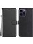 Iphone 15 Pro Maks Maks Mass Renk Cüzdan Telefon Stand Kapağı Black Için Telefon Deri Kılıfı (Yurt Dışından) 1