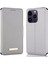 Iphone 15 Pro Flip Telefon Kabuğu Kapağı Pu Deri Stand Cüzdan Çapraz Doku Telefon Kılıfı-Beyaz (Yurt Dışından) 1