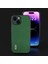 Iphone 15 Plus Dokulu Orijinal Inek Deri+Tpu Cep Telefonu Kapağı Döküm Önleyici Telefon Vaka-Yeşil (Yurt Dışından) 5