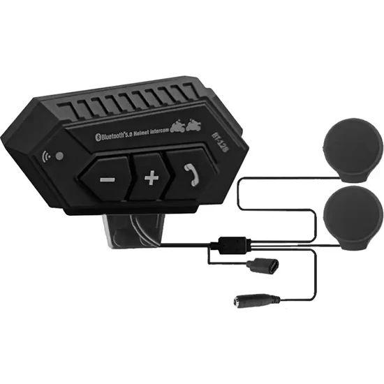 Airstorr BT-12B Motosiklet Bluetooth Intercom Interkom Dinleme ve Konuşma Özellikli Su Geçirmez