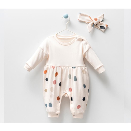 Le Bon Baby Kız Bebek Puanlı Manşenli Tulum Fiyatı