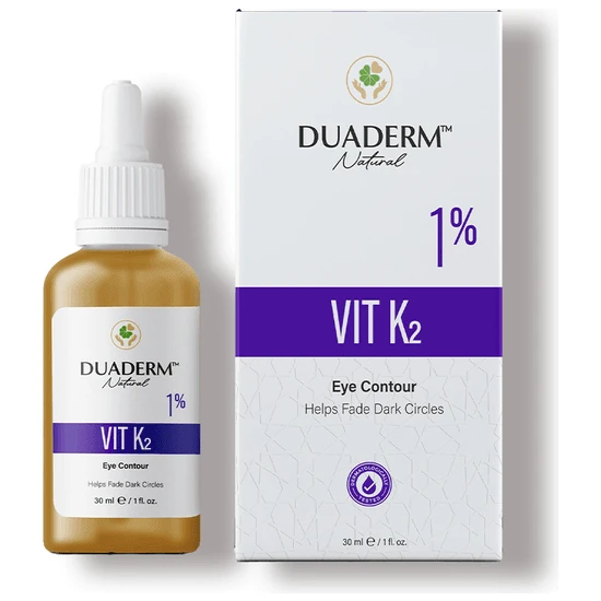 Duaderm Sıkılaştırıcı, Aydınlatıcı Vit K2 Gözaltı Serumu (Coffeine + 1 Vitamin K2 ) 30ml