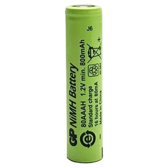 Gp 80AAAH 1.2 Volt 800 Mah Düz Kafa Şarjlı Aaa Ince Kalem Pil