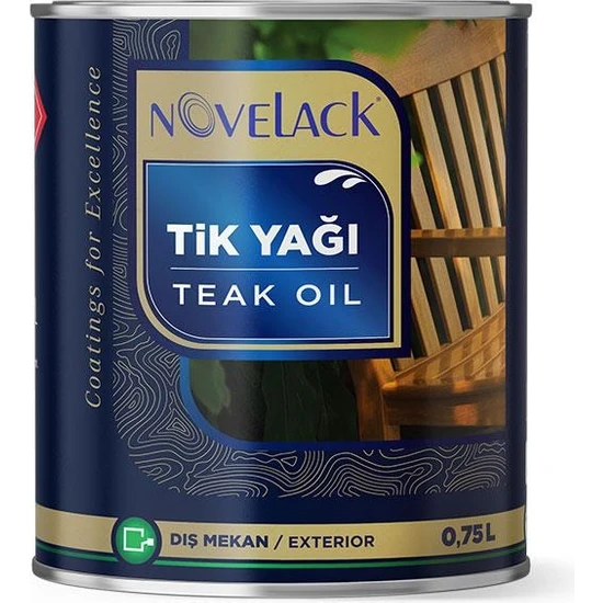 Novelack Teak Oil - Tik Yağı 0,75 Lt