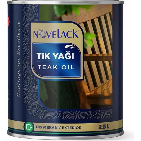 Novelack Teak Oil - Tik Yağı 2,5 Lt