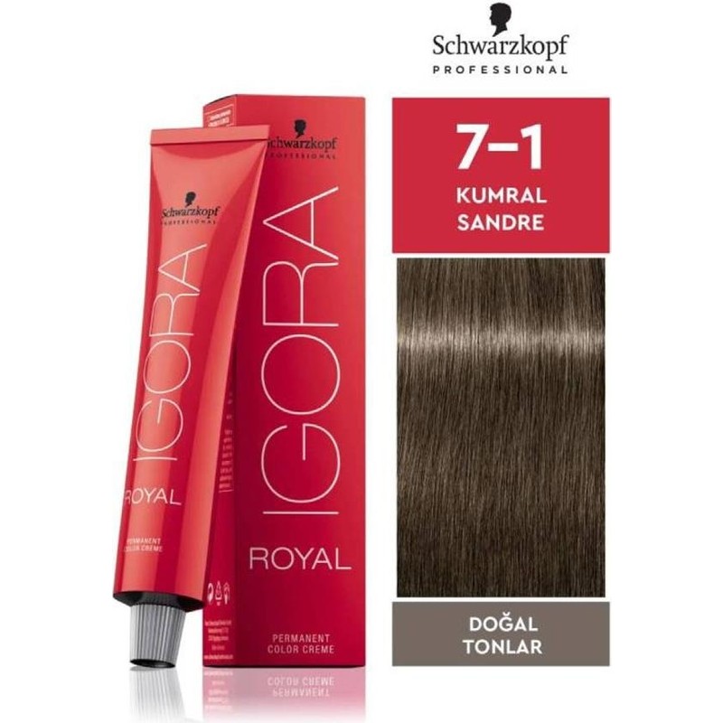 Schwarzkopf Igora Royal Doğal Tonlar 7-1 Kumral Sandre Saç Boyası 60ml