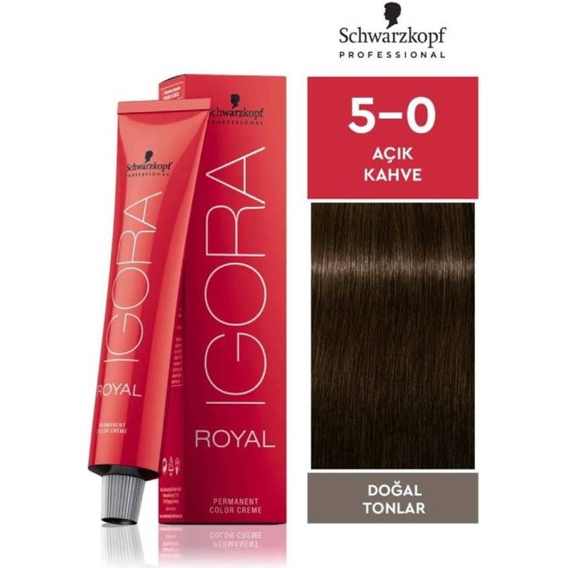 Schwarzkopf Igora Royal Doğal Tonlar 5-0 Açık Kahve Saç Boyası 60ml