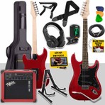 Midex RPH-30RD-25AMP Gül Klavye SSS 25W Amfili Elektro Gitar Seti
