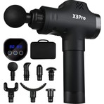 Kraft Hart X3PRO 24V Vurmalı Masaj Tabancası Siyah Sırt Bölgesi İçin 30 Hız Özellikli