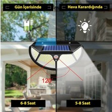 Ergin Toptan Solar Güneş Enerjili 102 Ledli 3 Modlu Hareket Sensörlü Oval Bahçe Lambası