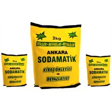 Ankara Sodamatik Kireç Önleyici ve Beyazlatıcı 3 Kg * 3 Adet (Tüller - Beyazlar - Renkliler)