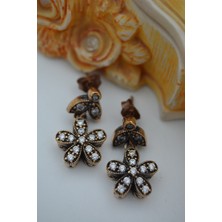 Stoneage Myosotis Çiçeği Küpe