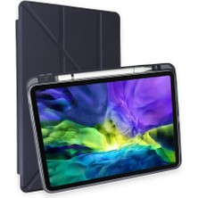 Peeq iPad Pro 12.9 2020 Kılıf Kalemlikli Tri Folding Smart Katlanabilir Standlı 360 Tam Koruma Kılıf