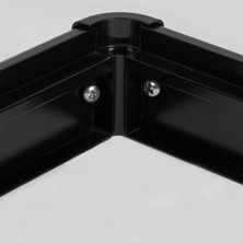 Sanica Tek Ön Cephe Duşakabin 1 Sabit 1 Kayar 5 mm Temperli Cam Siyah 115 cm Genişlik 188 cm H