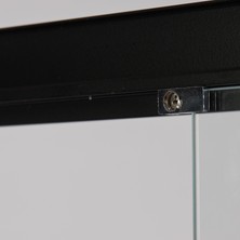 Sanica Tek Ön Cephe Duşakabin 1 Sabit 1 Kayar 5 mm Temperli Cam Siyah 115 cm Genişlik 188 cm H
