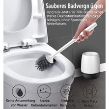 Breeze Esinti Tuvalet Fırçası Tutucu Silikon Tuvalet Fırçası, Kaymaz Uzun Saplı Tuvalet Fırçası Banyo Tuvalet Için Kapsamlı Temizlik (Siyah) (Yurt Dışından)