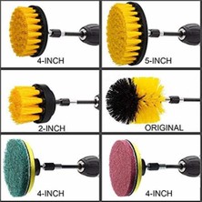 Breeze Elektrikli Scrubber Matkap Fırça Seti - 6" Genişletici/4 Naylon Fırça/6 Ovma Pedli Matkap Fırçası Aparatı, (Yurt Dışından)