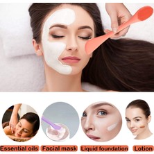 Breeze Esinti Silikon Maske Fırçası Esnek Maske Kil Maskesi Aplikatör Masaj Fırçası Maske Spatula Tüysüz Nemlendirici Aplikatör Aracı (Turuncu + Koyu Mavi) (Yurt Dışından)