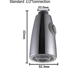 Breeze Iki Fonksiyonlu Mutfak Musluğu, El Duşu Mutfak Lavabosu Için Çekilebilir Yedek Parça, Krom Sprey Başlığı 1/2" Arayüz (Yurt Dışından)