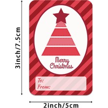 Breeze Esinti 250 Adet Noel Hediye Etiketleri Hediye Etiketi Çıkartmalar Noel Hediyeleri Ve Paketleri Için Dekor (Yurt Dışından)