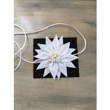 Karan Tuhafiye Çiçek Kolye /kumaş Çiçek Kolye