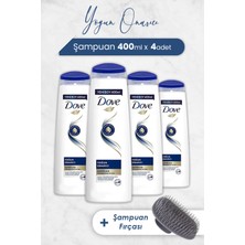 Dove Yoğun Onarıcı Şampuan 400 Ml X 4 Adet Ve Şampuan Fırçası