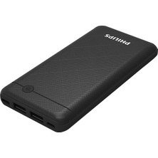 PHILIPS DLP1710CB SİYAH 10000 MAH 2XUSB PORT ÇIKIŞ TYPE-C HIZLI ŞARJ SLIM POWERBANK