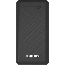 PHILIPS DLP1710CB SİYAH 10000 MAH 2XUSB PORT ÇIKIŞ TYPE-C HIZLI ŞARJ SLIM POWERBANK