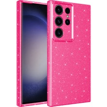 Samsung Galaxy S23 Ultra Kılıf Kamera Korumalı Simli Renkli Parlak Silikon Kapak (Koton)