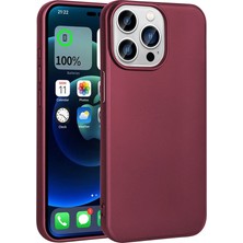 noktaks - Apple iPhone 15 Pro Max - Kılıf Mat Soft Premier Silikon Kapak - Mürdüm