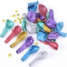 Tinky Winky Balon Krom Balon Aynalı Helyum Balon 10 Adet