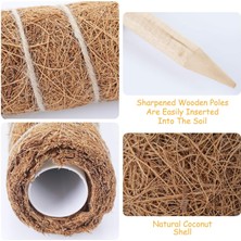 Breeze Moss Stick, 2'Li Paket 40 Cm Monstera Trellis, Uzatılabilir Doğal Bitki Çubuğu (Yurt Dışından)