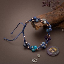 Osmanlı Doğal Taş Üçüncü Göz Çakrası Doğal Taş Bileklik - Lapis-Ametist-Labradorit-Apatit-Sodalit