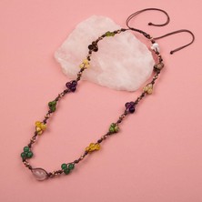 Osmanlı Doğal Taş Anne Doğal Taş Kolye-Rodonit-Selenit-Hematit-Kalsit-Kaplan Gözü-Sitrin-Ametist-Yeşim-Kehribar-Aventurin-Kristal Kuvars-Zebercet-Pembe Kuvars