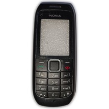 OEM Nokia C1-00 Kapak Nokia C1-00 Uyumlu Siyah Ön Kapak Arka Kapak Tuş Takımı
