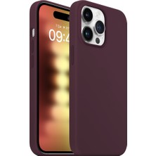 Buff iPhone 15 Pro Rubber Fit Kılıf Wine Red