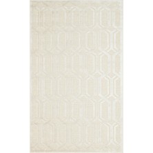 Eko Halı Zenıth Znt 07 Cream Yumuşak Dokulu Natural Yün ve Viskon Ile Üretilen Şık Modern Makine Dokuması Halı