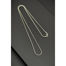 Frnch 925 Ayar Gümüş Italyan Model Gümüş Renk Erkek Kolye FRJ30665-765-A