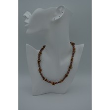 Stoneage Jasper ve Cam Inci Kolye