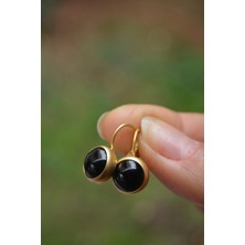 Stoneage Jewellery Oniks Doğal Taş Küpe