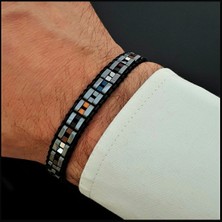 Seven Art Jewelry Hematit Taşı Şık Doğal Taş Bileklik, Hediye Bileklik, El Yapımı, Tasarım Bileklik