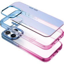 Buff iPhone 15 Pro Max Air Bumper Rainbow Kılıf Pink Blue