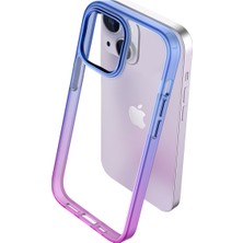 Buff iPhone 15 Plus Air Bumper Rainbow Kılıf Pink Blue